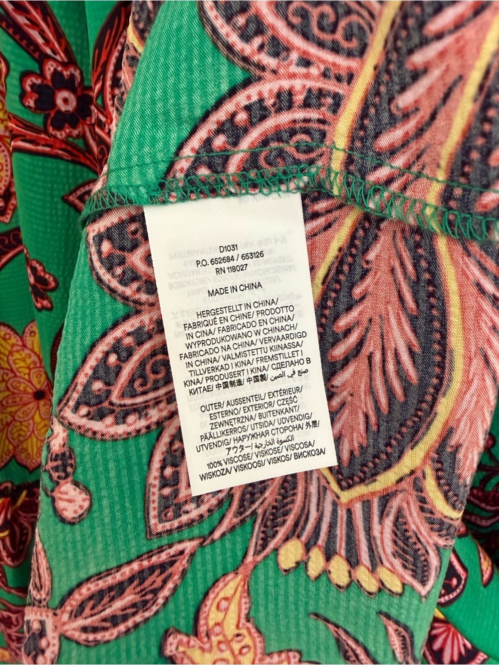 Boden Green Floral Maxi Dress with Paisley Pattern - Picture 5 of 6